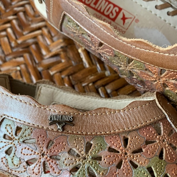 PIKOLINOS Brown Floral Pattern Mules - Picture 11 of 11